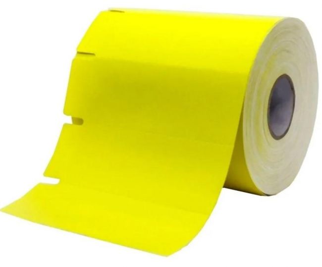 FRISO DE GONDOLA ADESIVO 90X35 AMARELO C/1500 45M C/SENSOR LATERAL ARGOX