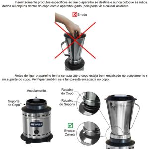 LIQUIDIFICADOR ALTA ROTAÇÃO 3,5L  LAR4 220V METVISA