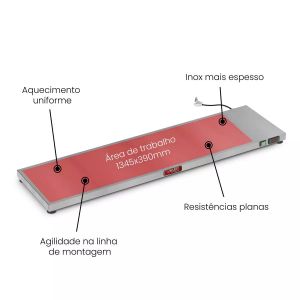 PISTA AQUECIDA 1500 220V/P (PAQ1500-2) - REFRIMATE